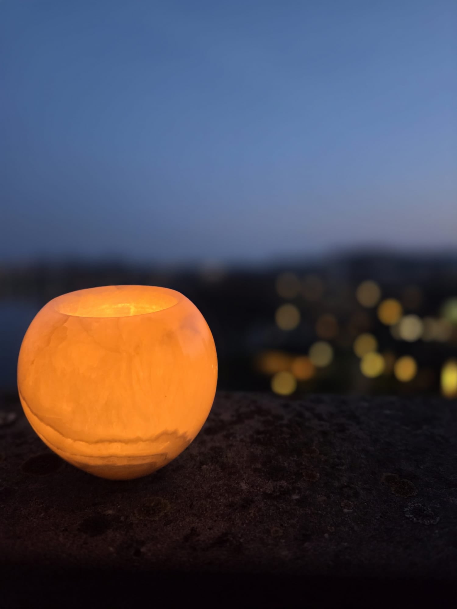 egyptian alabaster tealight holder warm glow evening